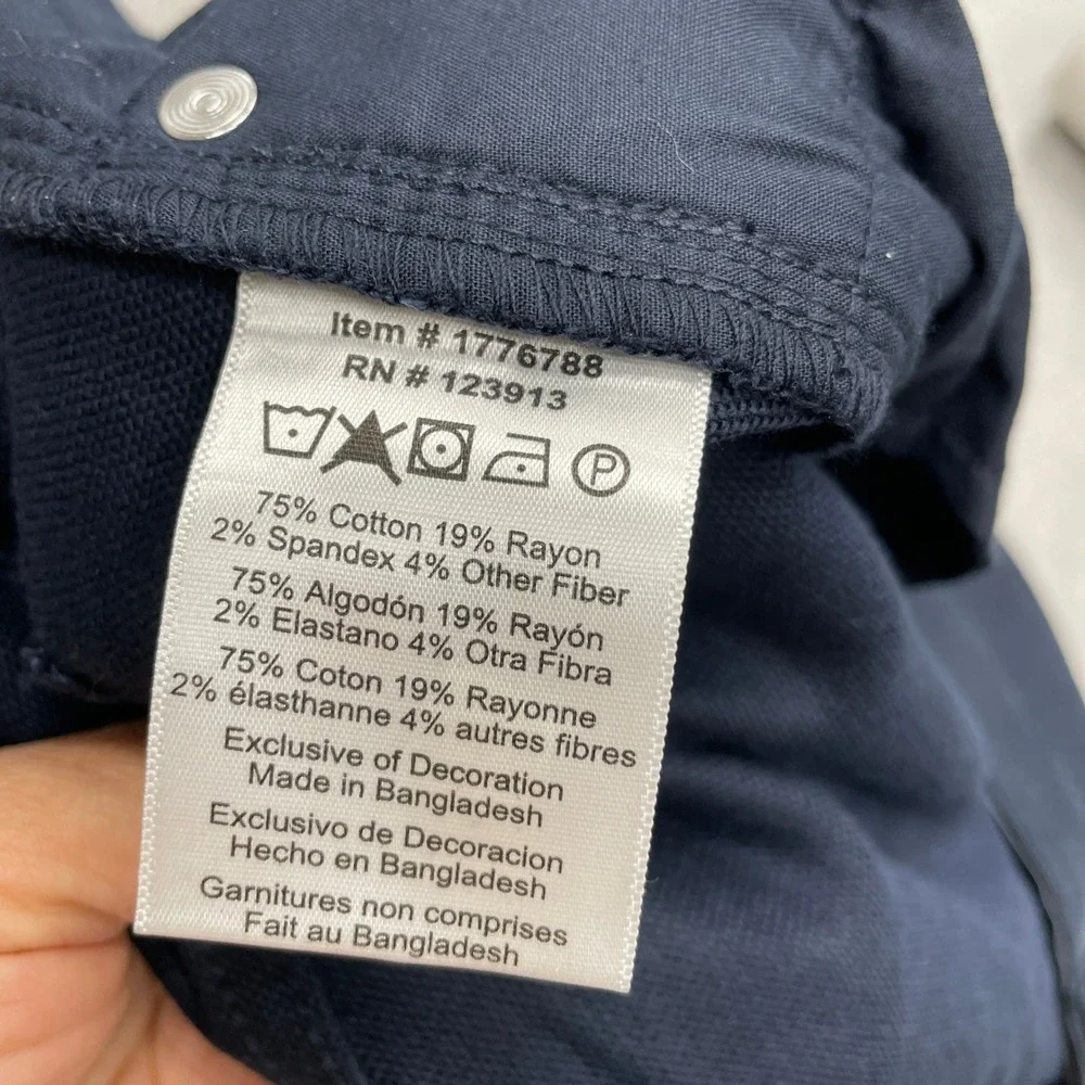 NEW JACHS New York Men's 32x30 Navy Blue Straight Fit 5 Pocket Stretch Waistband